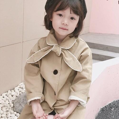 Girls Babys Kids Windbreaker Coat Jacket Outwear 2021 Retro Spring Autumn Overcoat Top Formal Beach Cardigan Childrens Clothin