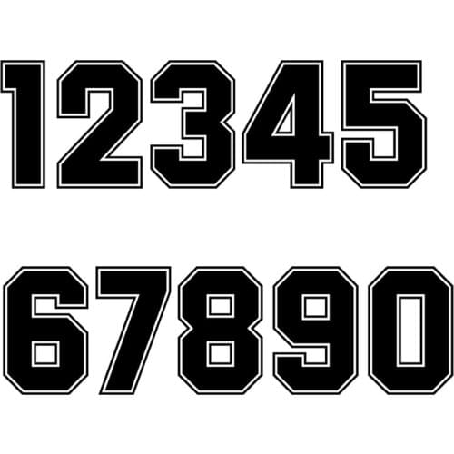 Racing Number Helmet Decals Car Sticker Funny Vinyl Decals Motorcycle Accessories Stickers 20cm*15cm