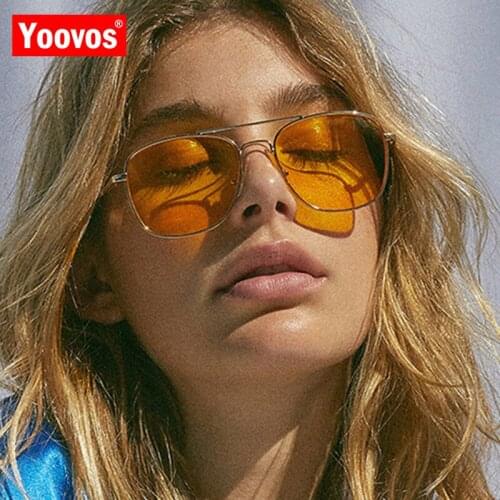 Yoovos 2021 Vintage Classic Sunglasses Women Retro Metal Eyeglasses For Men Mirror Fashion Shopping Oculos De Sol Feminino UV400