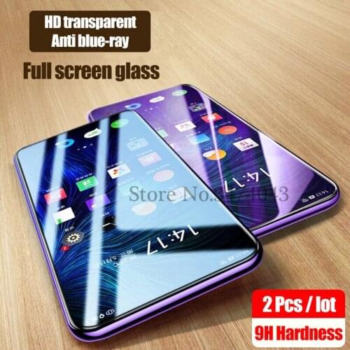2Pcs Tempered Glass For Huawei Honor 9X Pro 8X Screen Protector Anti blue-ray Glass For Huawei Honor 8X 9X Pro Protective Film