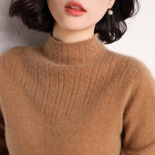 Women Sweaters 100% Wool Pullovers 2020 Winter New Arrival O neck Jumpers Woman Pure Cashmere Knitwear Girl Clothes Lady Top