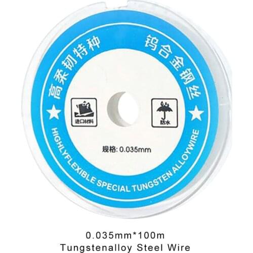 0.035mm Special Tungsten Alloy Wire High Flexible Cutting Line LCD Display Screen Fingerprint Touch Separator Repair 100m
