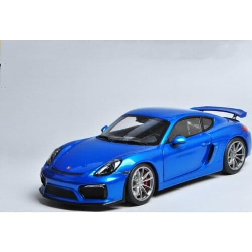 1/18 Scale Pche Cayman GT4 Blue Diecast car Model Toy Collection
