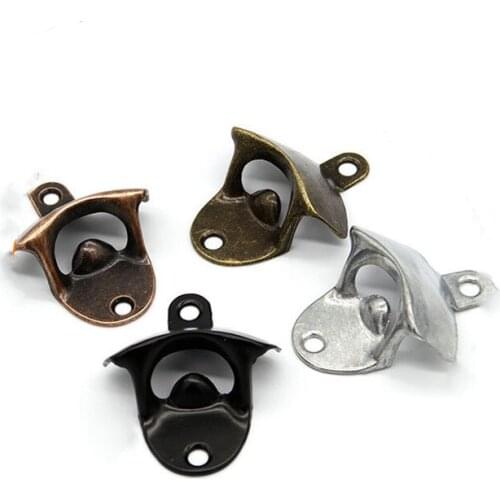 1pcs Beer Bottle Opener Wall Mounted Retro Opener for Kitchen Cafe Bars Refrigerator Gadgets Portable Home Hardware Accessories