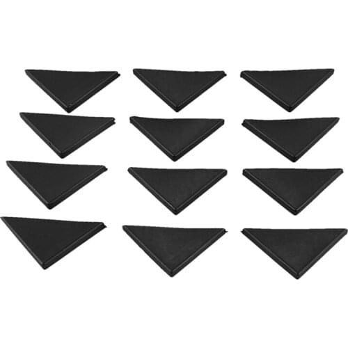 12 Pc Shape Triple-cornered Glass Table Corner Protector Cushion 10mm x 75mm