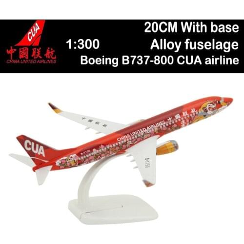 20CM painted alloy Boeing B737-800 CUA airline Airliner model toy metal airplanes plane gift collection without undercarriage