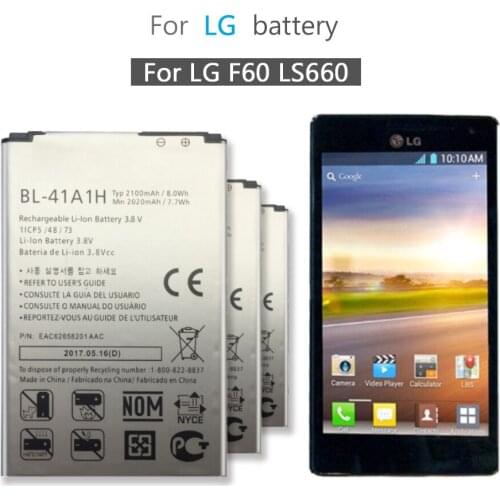 2100mAh BL-41A1H Battery For LG X Style Tribute HD Boost Mobile X Style LS676 L56VL K200DS Optimus F60 MS395 Transpyre LS660
