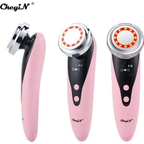 CkeyiN Sonic Facial Massager Ion LED Photon EMS Skin Rejuvenation Face Lifting Firming Red Blue Light Therapy Wrinkles Removal50