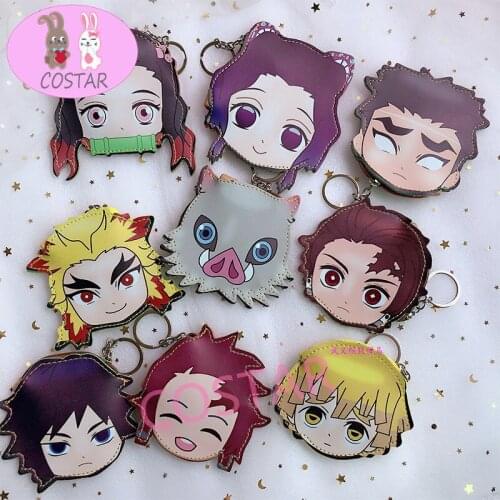 COSTAR Hot Anime Demon Slayer Kimetsu No Yaiba Tanjirou Nezuko Zenitsu Giyuu Shinobu Inosuke Pu Keychain Pendant