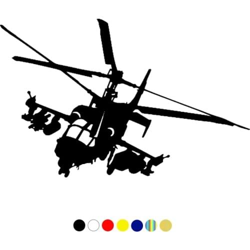 CS-415#15*23.7cm Sticker - Ka-52 helicopter funny car sticker and decal silver/black vinyl auto car stickers
