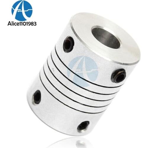 D19L25 Flexible Motor Shaft Coupler Coupling CNC Stepper Motor Coupler Connector 8mm x 10mm Aluminum Alloy 25mm Length 8 x10mm