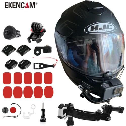 For GoPro Hero 8 7 5 4 Motorcycle Helmet Chin Stand Mount Holder Yi 360 ONE R Action Sports Camera Full Face Holder Accessory