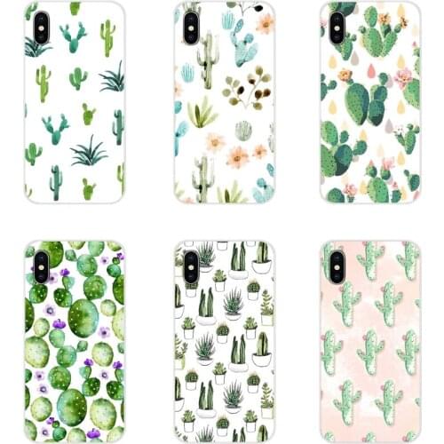 For Apple iPhone X XR XS 11Pro MAX 4S 5S 5C SE 6S 7 8 Plus ipod touch 5 6 Accessories Phone Cases Covers Cactus