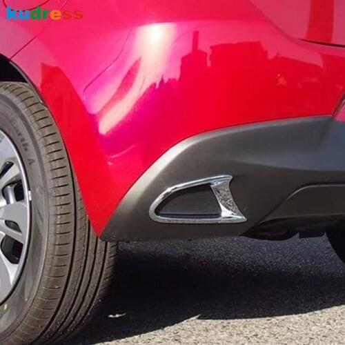 For Mazda 2 Demio DJ 2014-2018 Hatchback 5door Chrome Rear Fog Lamps Back Fog Light Trim Tail fogLights Cover Trim Accessories