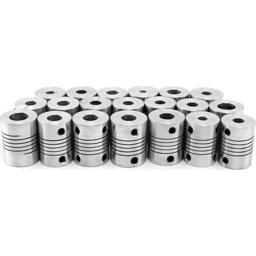10Pcs Elastic Winding Flexible Coupling D19L25 3/4/5/6/6.35/7/8/10mm Economical Shaft Coupling Transmission Motor Coupler