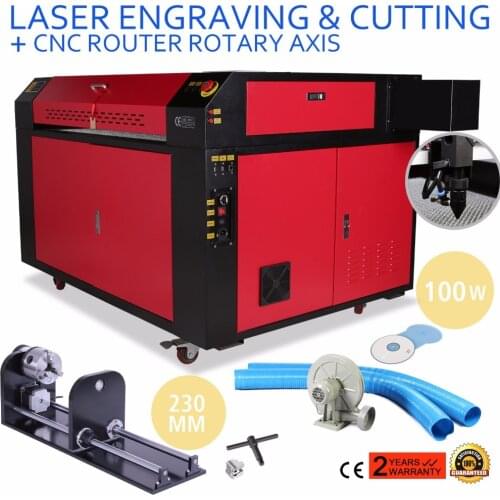 100W CO2 LASER ENGRAVING ENGRAVER MACHINE WOOD RECI 900X600MM GREAT STREET PRICE