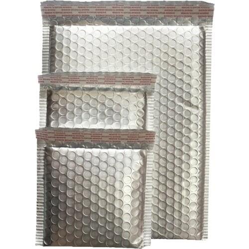 20Pcs Matte Silver Bubble Mailers Waterproof Packaging Bag Self Adhesive Shipping Bags With Bubble Jewelry Courier Mailing Bags