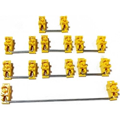 Banana Yellow Gold Plated Mounted Mechanical Keyboard Stabilizer PCBs Case 6.25u2u Modifier Button Stabilizer Lubricated