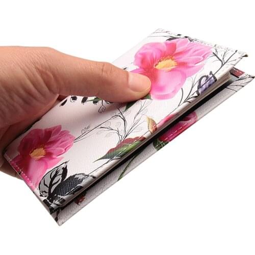 Fashion passport leather wallet design Women PU Leather Travel Wallet Passport Holder Floral Print Document Card Passport Cover