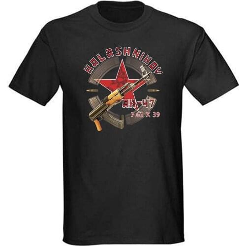 KALASHNIKOV AK-47 USSR Soviet Russian Assault Rifles T-Shirt Cotton O-Neck Short Sleeve Mens T Shirt S-3XL NWT Graphic Shirts