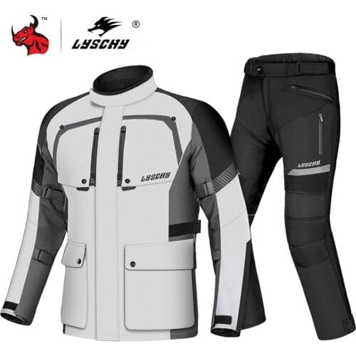 LYSCHY Motorcycle Jacket Men Waterproof Motorbike Riding Autumn Winter Moto Jacket Cold-proof Motorcycle Protective Gear Armor