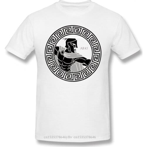 New Summer Ares T-Shirt Cotton God of War Greek Mythology Kratos Athenas Blades Game Ofertas Men TShirt