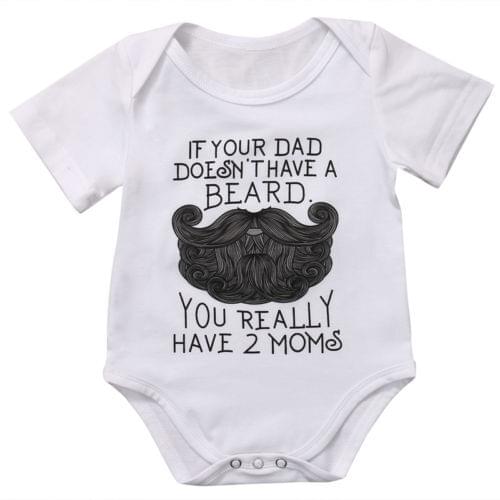 2018 Newbon Baby Boy Girl Letters Bodysuit Babies Short Sleeve Jumpsuit Clothes Outfits