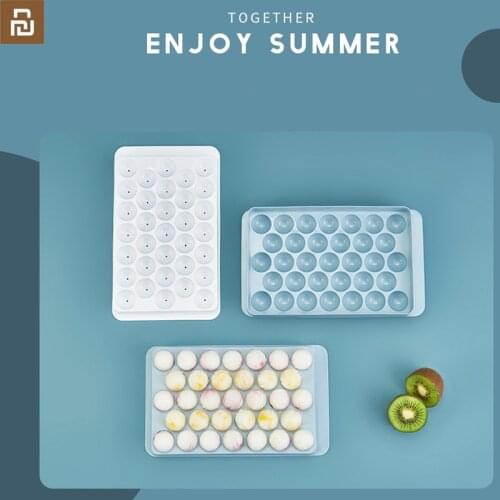 New youpin Creative ice making box plastic ice cube mold homemade ice hockey ice cream popsicle stick ice lattice white blue