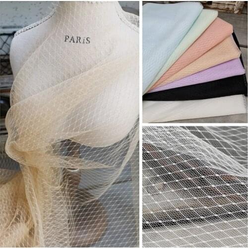 Wholesale 30 Meters 21cm Width Apricot Net Embroidery Lace Trimmings Decorative Lace Fabric DIY Dress Accessories