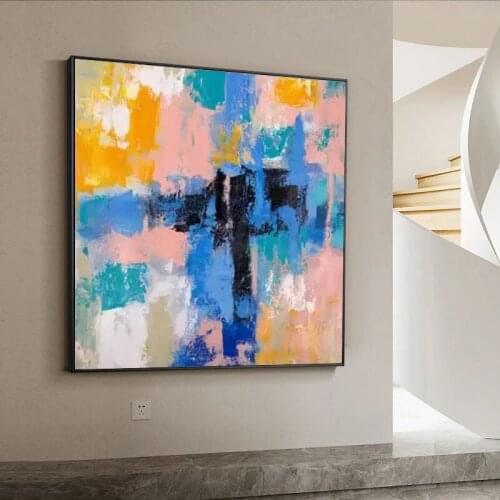 Original Handmade Oil Painting Wall Art Modern Bright Colorful Canvas painting Home Decorative For Living Room Office No Frame