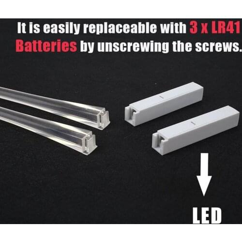 Transparent Reusable LED Glow Chopsticks with Removable Handle Concert Party Supplies In Stock