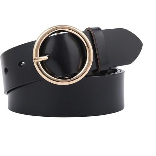 Genuine Leather Belts for Women Second Layer Cowskin Woman Belt Vintage Pin Buckle Strap Jeans Belts Women Luxury Designer Brand