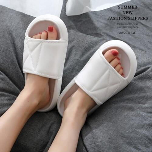 Thick Bottom Slippers Woman 2021 New Summer Casual Design Outdoor Flip Flops Men Women Non-slip Beach Shoe Couple indoor Slipper