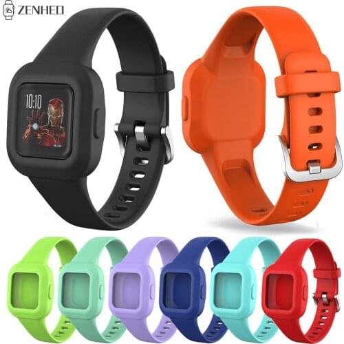 Silicone Bracelet Strap For Garmin Fit JR3 Wrist Band Replacement Watchband For GarminFit JR 3 Children Watch Accessories