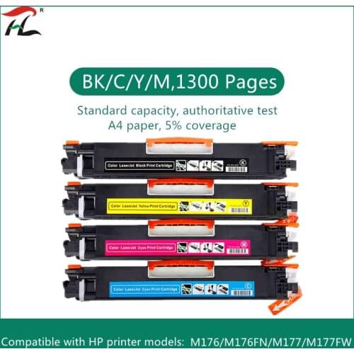 Compatible CF350A CF351A CF352A CF353A 130A Color Toner Cartridge for hp Color LaserJet Pro MFP M176n, M176 M177fw M177 printer