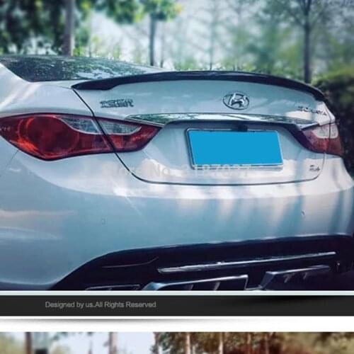 For Hyundai Sonata 8 Spoiler 2011-2013 ABS Plastic Unpainted Color Rear Roof Spoiler Wing Trunk Lip Boot Cover Car Styling