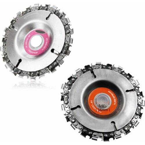 4 Inch 100mm 22 Teeth Angle Grinder Cutting Disc with Chain Wood Saw Blade Steel Grinding Disc for Carving Tool #40