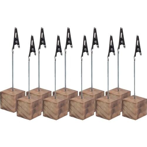 10pcs Memo Clip Holder Stand with Alligator Clasp for Pictures Card Paper Note Clip Shop Display Price Tag