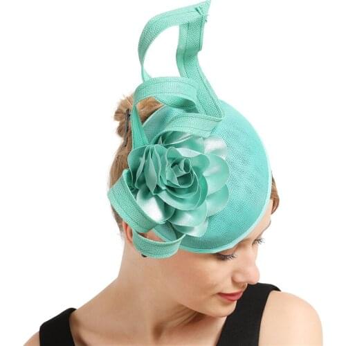 Vintage Women Cocktail Chic Fascinator Hat Church Headpiece Wedding Fashion Headwear Summer Ladies Party Formal Hair Accessories