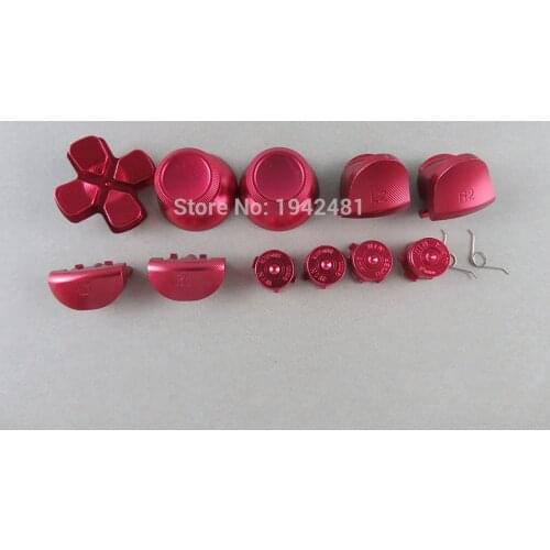 1Set L1 R1 L2 R2 with spring JDM001 JDM011 Customs Metal Bullet Buttons thumbstick cap L1 R1 L2 R2 Dpad Aluminum Buttons for PS4
