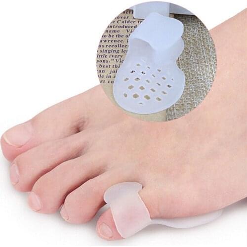2Pcs Little Toe Thumb Daily Use Silicone Toe Bunion Guard Foot Care Finger Toe Separator Toes Separators