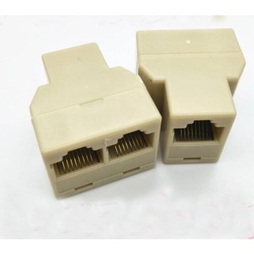 100pcs RJ45 Splitter Connector 1 to 2 Way Dual Female Cat6/5/5e RJ45 Lan Ethernet Network Splitter Adapter Extender Plug Coupler