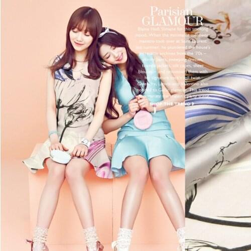 135 cm wide silk organza fabric meter 14 mm printed silk fabric for dress crisp dress organza satin fabric wholesale silk cloth