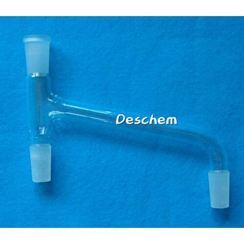 24/40,Glass 3-Way Adapter,Oblique Down Type,Parallel Joints Distillation Adapter