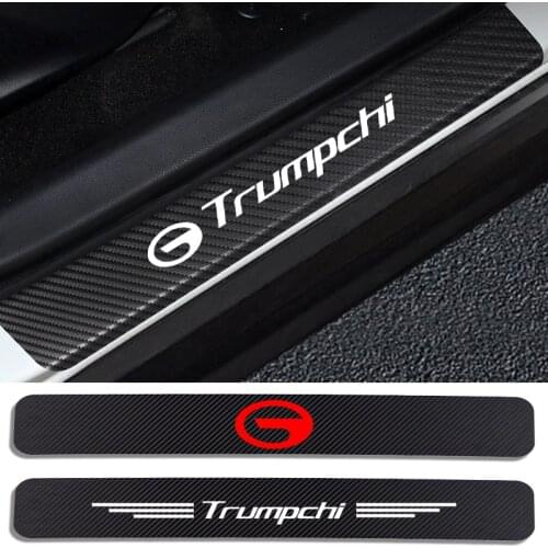 4PCS Car Sill Sticker For GAC Group Trumpchi GS3 GS4 GS5 GS7 GS8 GA3 GA4 GA5 GA6 GA8 GM6 GM8 Auto Accessories Carbon Fiber Decal