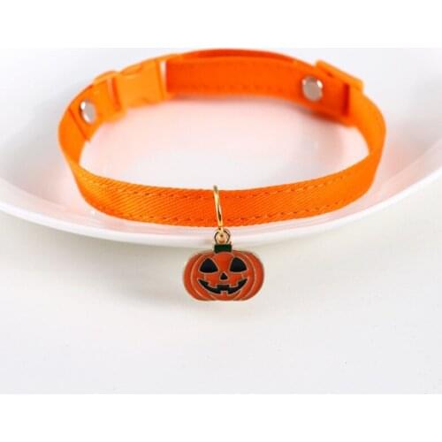 4PCS Cats Bells Collars Adjustable Halloween Pet Collar pumpkin Bow Knot Collar Pet Supplies Cat Accessories Pet supplies