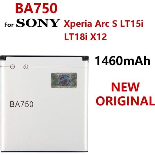 100% Genuine 1460mAh BA750 Battery For Sony Ericsson Xperia Acro Arc S LT15i LT18i X12 Phone High Quality Batteria Batteries