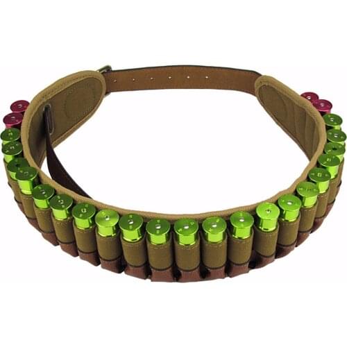Tourbon Hunting Gun Accessories Shotgun Bandolier 12 Gauge Ammo Belt Tactical Shooting Cartridges Shell Holder 25 Rounds Carrier