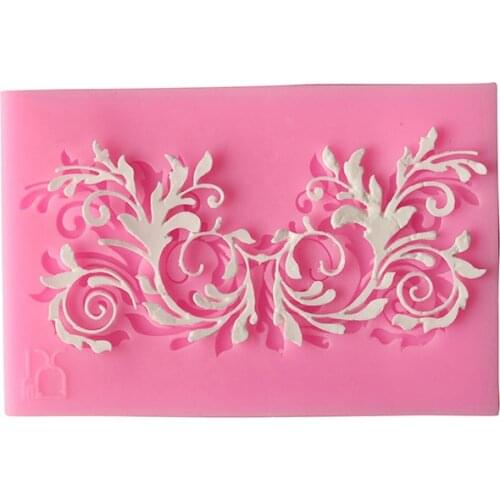 Free Shipping Flowers Lace Silicone Fondant Baking Paste Mold Diy Cake Decorating Polymer Clay Resin Candy Cake Super Sculpey