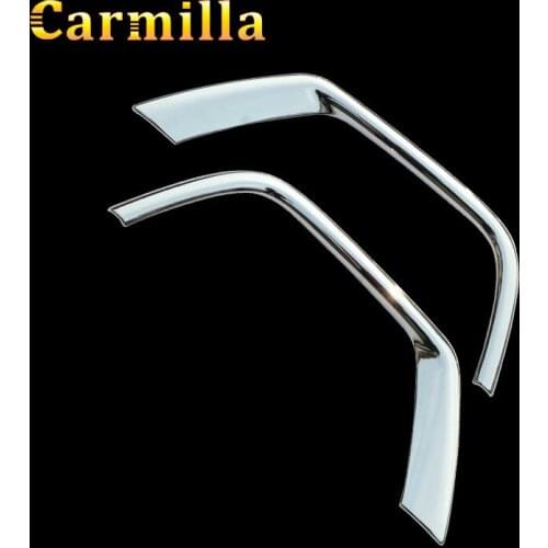 Carmilla Car Front Fog Lamps Protective Cover Fog Lights Covers Sticker for Jeep Compass 2nd Generation 2017 2018 Accessories